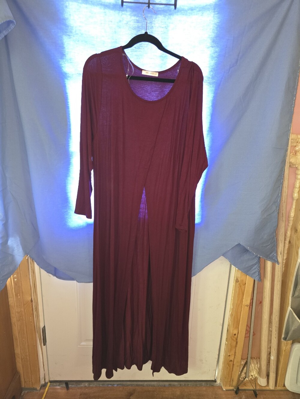 New!Plus Size Long Jersey Duster Top with Open Front Detail Sizes 1X 2X 3X